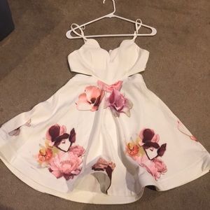 White floral dress